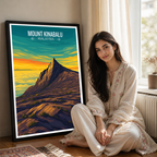Mount Kinabalu - Malaysia - Travel Wall Art Deco Poster Print
