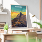 Mount Kinabalu - Malaysia - Travel Wall Art Deco Poster Print