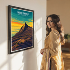 Mount Kinabalu - Malaysia - Travel Wall Art Deco Poster Print