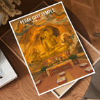 Perak Cave Temple - Malaysia - Travel Wall Art Deco Poster Print - Art Print - Travel Art Poster