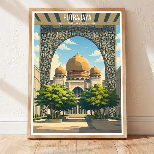 Putrajaya - Malaysia - Travel Wall Art Deco Poster Print - Art Print - Travel Art Poster