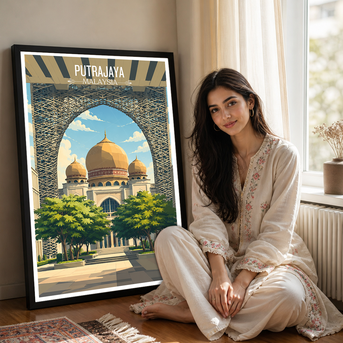 Putrajaya - Malaysia - Travel Wall Art Deco Poster Print - Art Print - Travel Art Poster