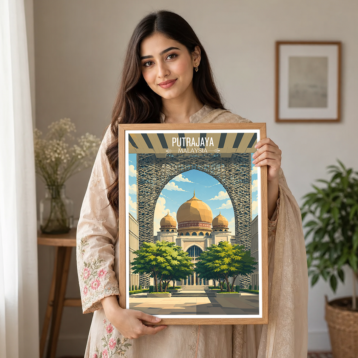 Putrajaya - Malaysia - Travel Wall Art Deco Poster Print - Art Print - Travel Art Poster