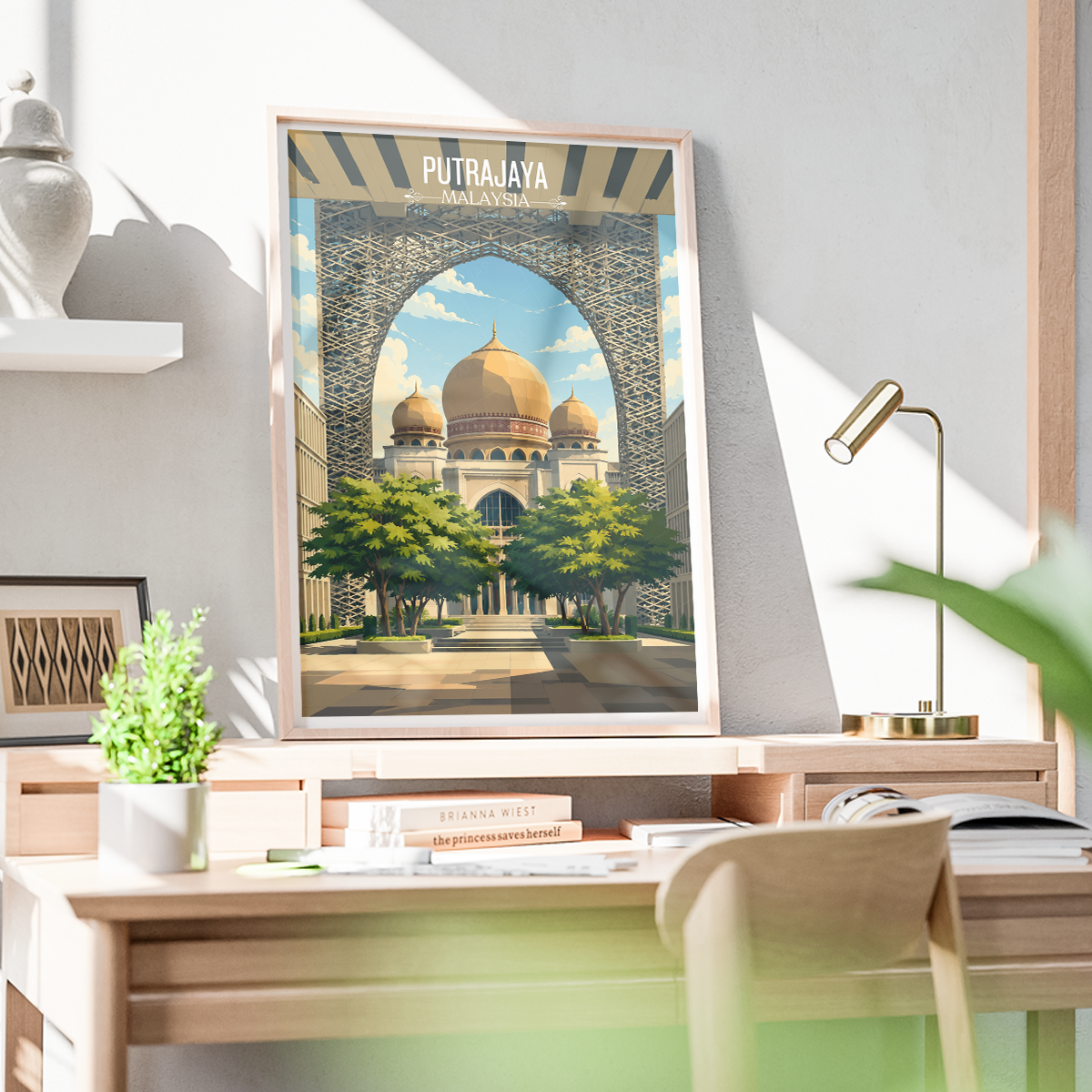 Putrajaya - Malaysia - Travel Wall Art Deco Poster Print - Art Print - Travel Art Poster