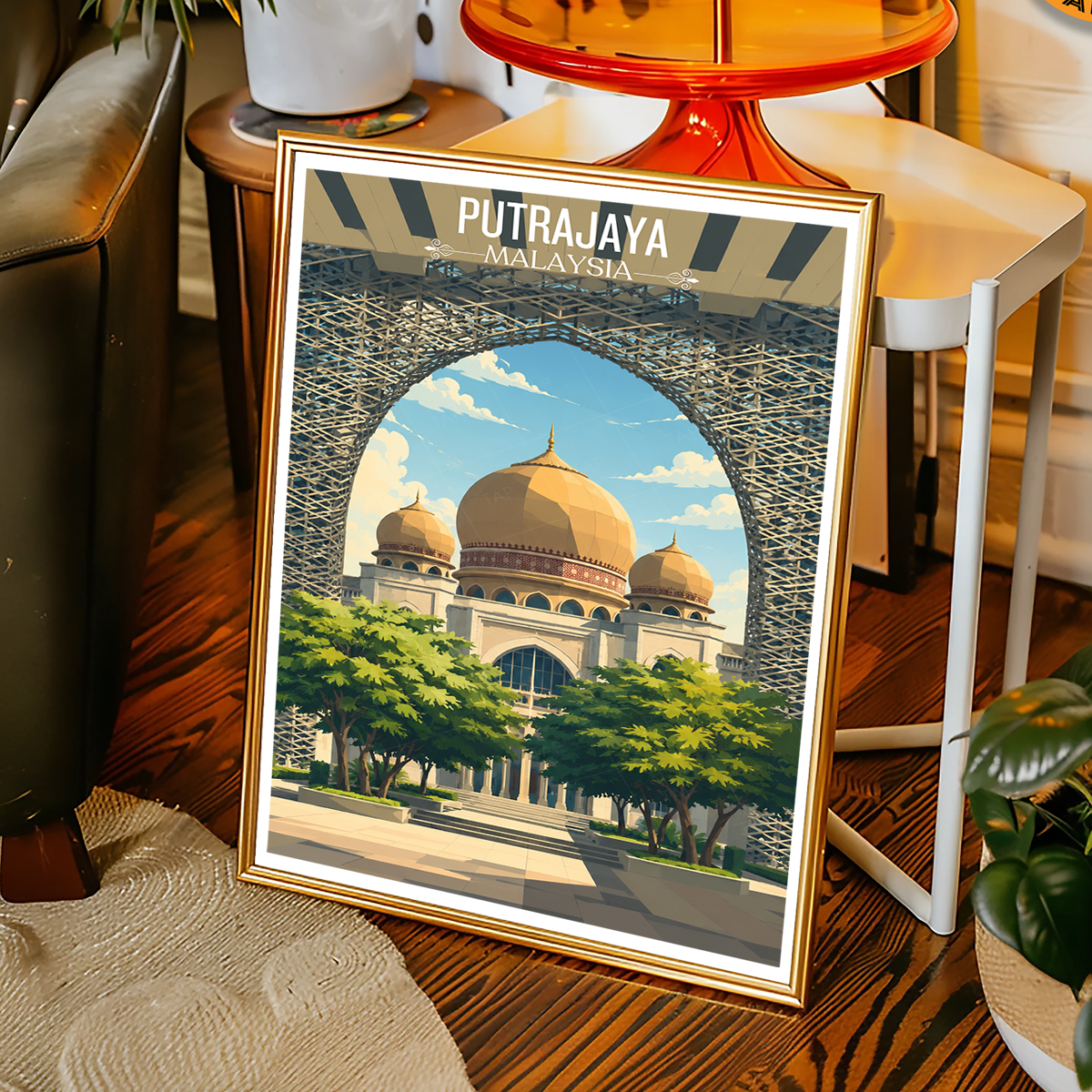 Putrajaya - Malaysia - Travel Wall Art Deco Poster Print - Art Print - Travel Art Poster