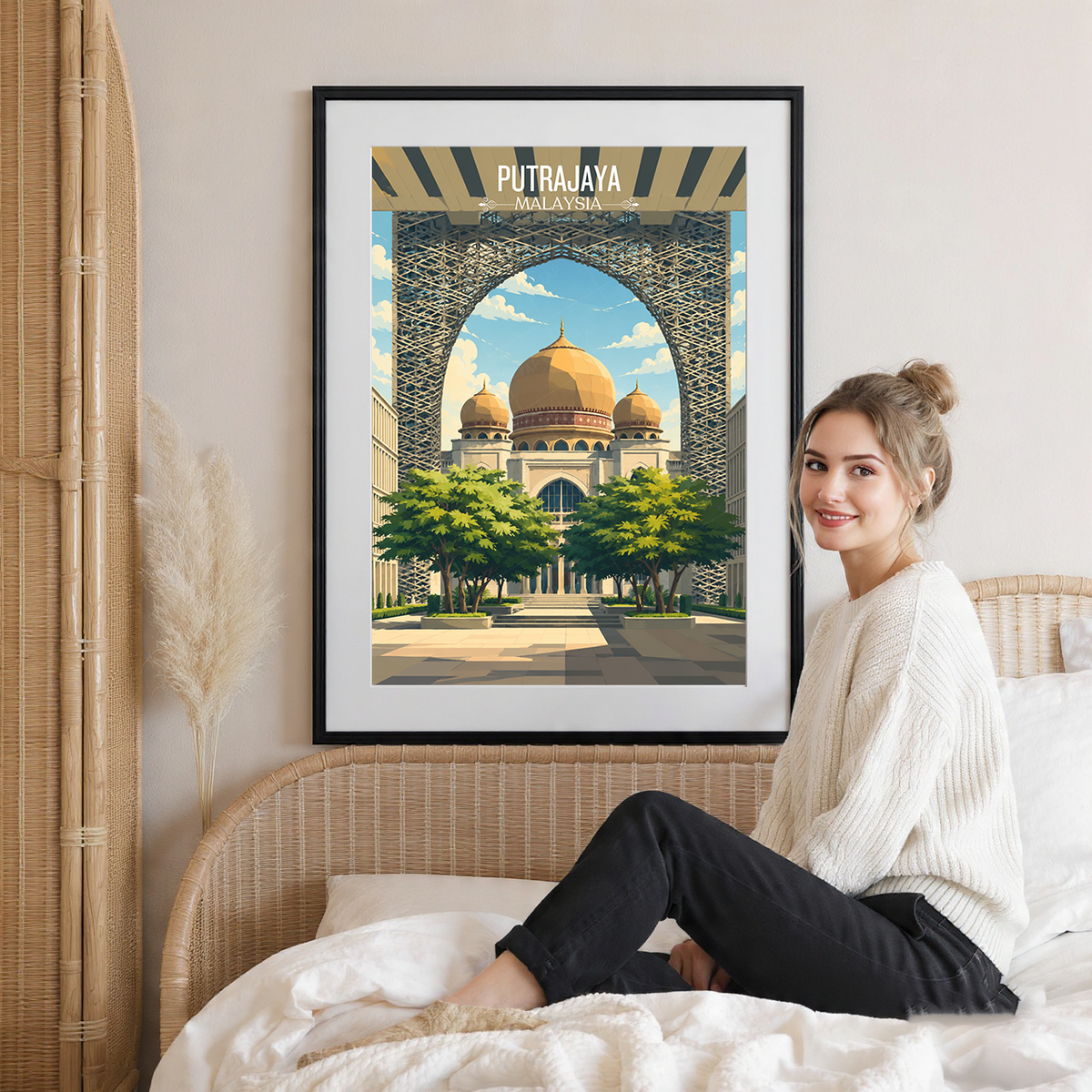 Putrajaya - Malaysia - Travel Wall Art Deco Poster Print - Art Print - Travel Art Poster