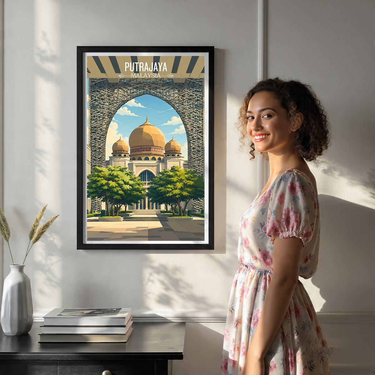 Putrajaya - Malaysia - Travel Wall Art Deco Poster Print - Art Print - Travel Art Poster