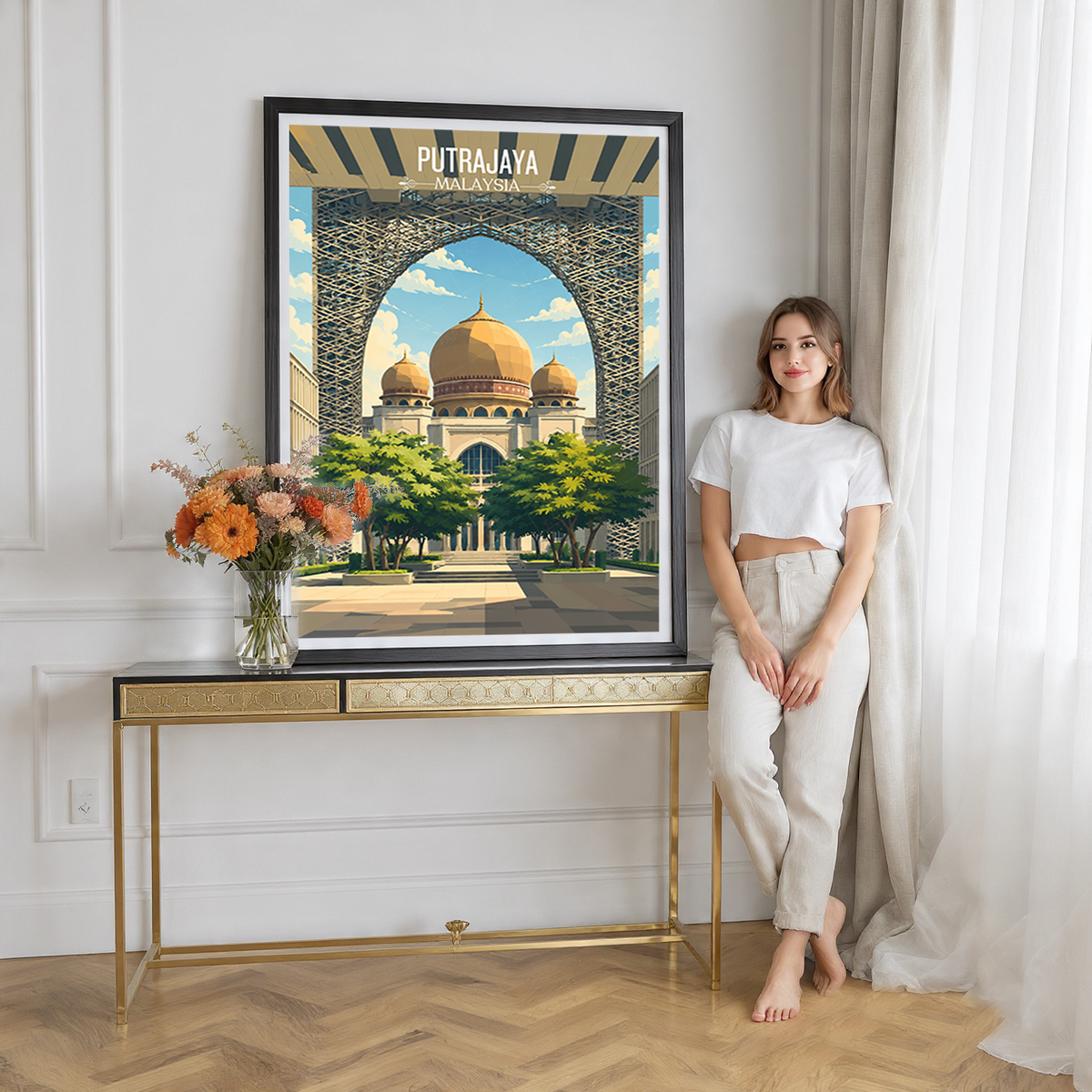 Putrajaya - Malaysia - Travel Wall Art Deco Poster Print - Art Print - Travel Art Poster