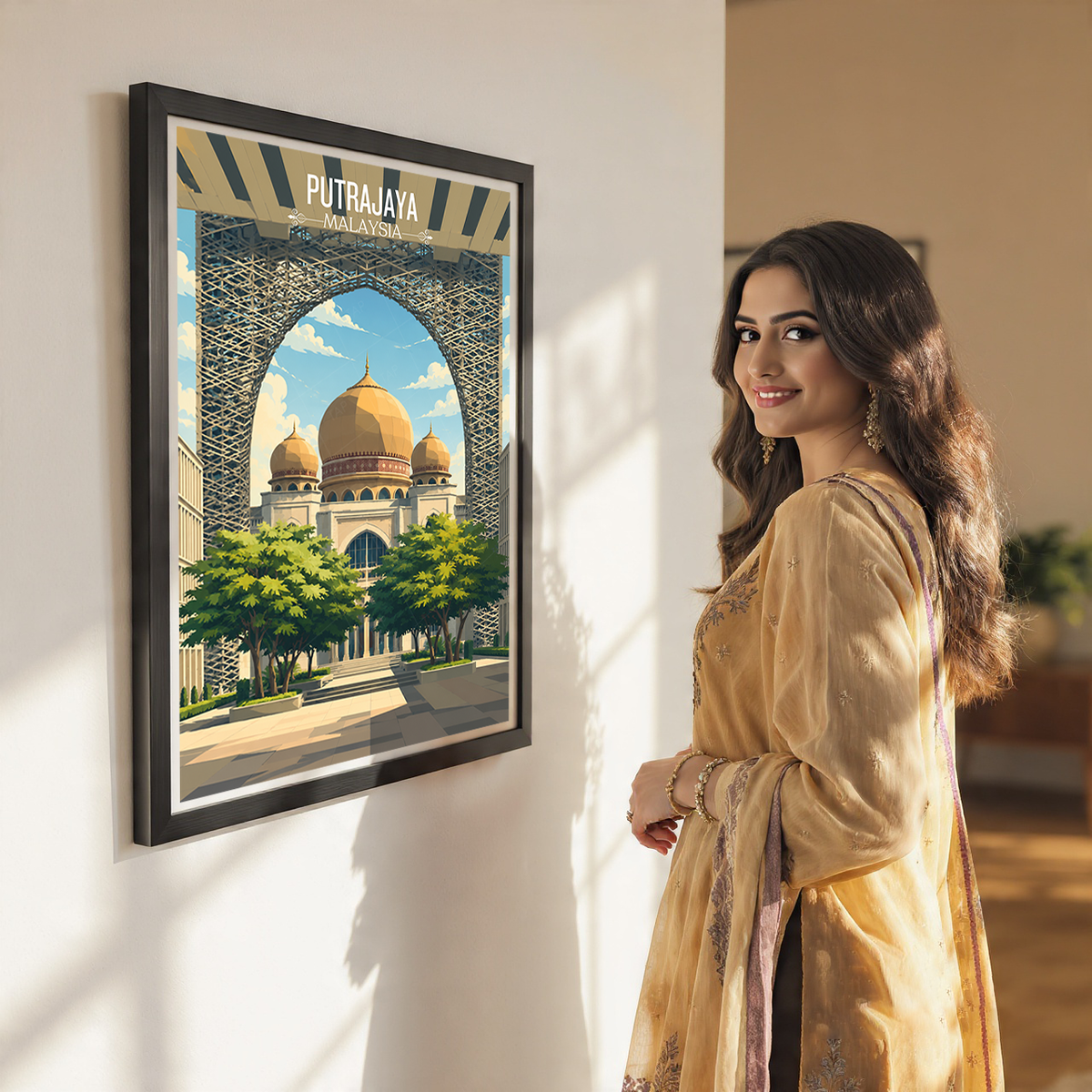 Putrajaya - Malaysia - Travel Wall Art Deco Poster Print - Art Print - Travel Art Poster