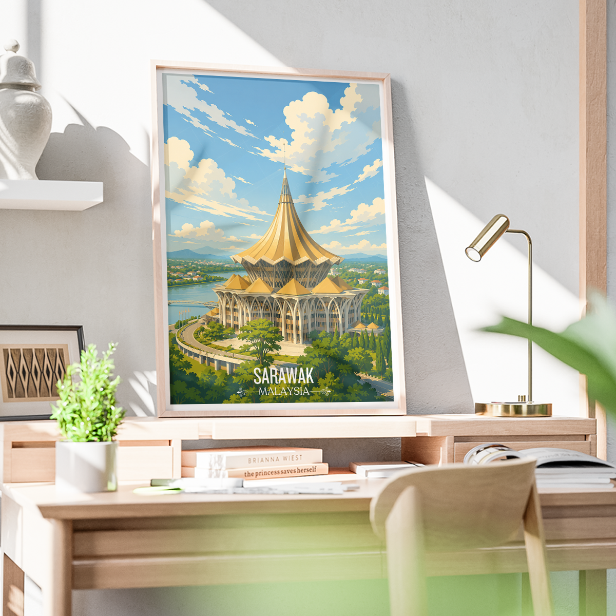 Sarawak - Malaysia - Travel Wall Art Deco Poster Print - Art Print - Travel Art Poster