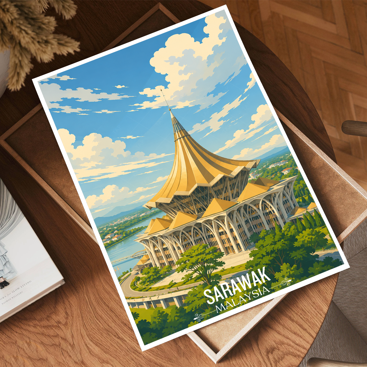 Sarawak - Malaysia - Travel Wall Art Deco Poster Print - Art Print - Travel Art Poster