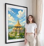 Sarawak - Malaysia - Travel Wall Art Deco Poster Print - Art Print - Travel Art Poster