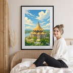 Sarawak - Malaysia - Travel Wall Art Deco Poster Print - Art Print - Travel Art Poster