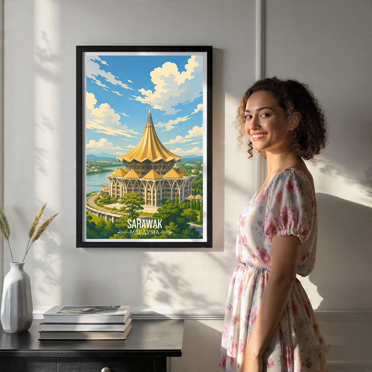 Sarawak - Malaysia - Travel Wall Art Deco Poster Print - Art Print - Travel Art Poster
