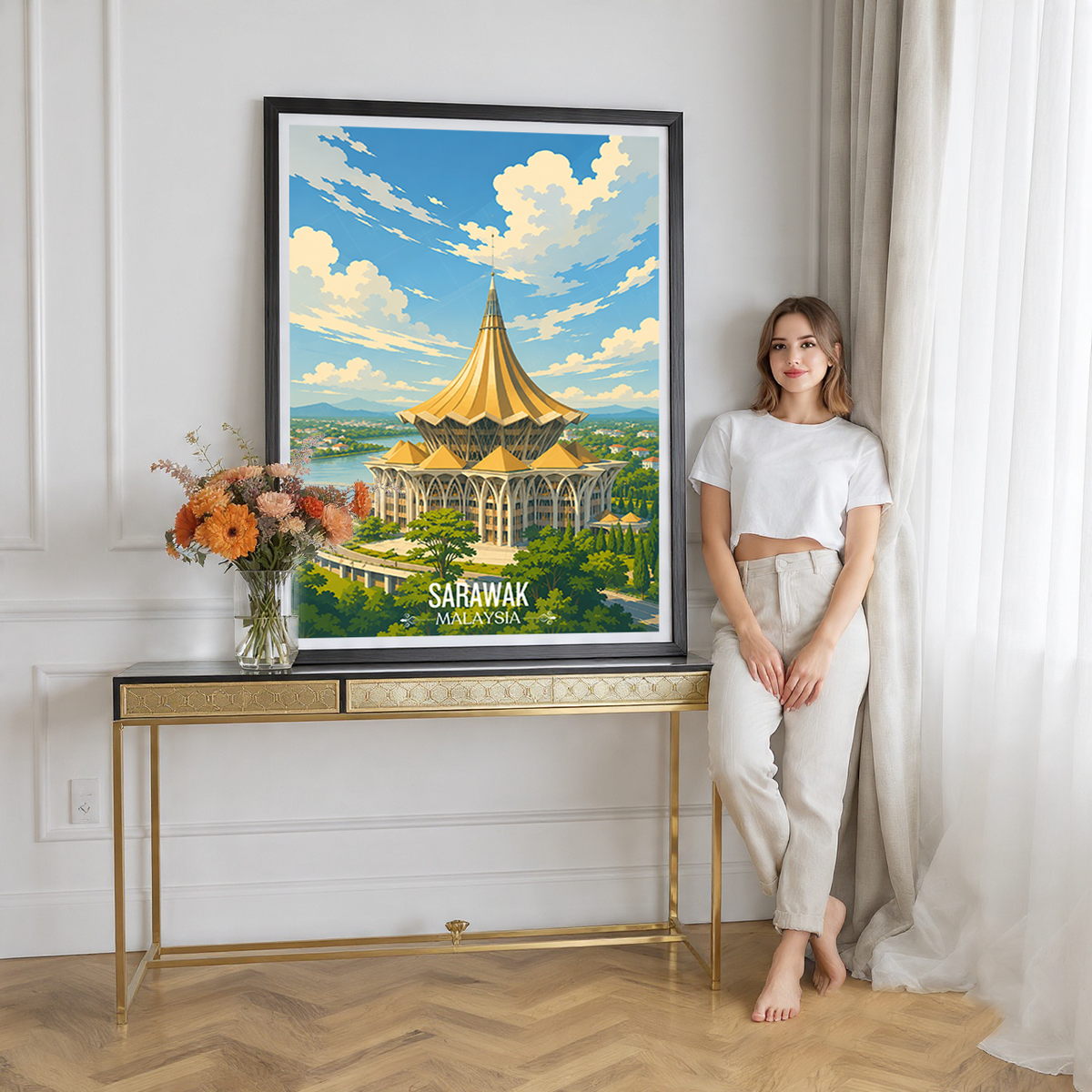 Sarawak - Malaysia - Travel Wall Art Deco Poster Print - Art Print - Travel Art Poster