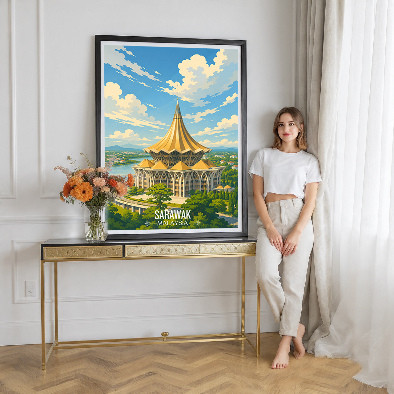 Sarawak - Malaysia - Travel Wall Art Deco Poster Print - Art Print - Travel Art Poster
