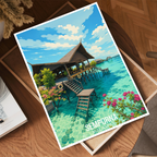 Semporna - Malaysia - Travel Wall Art Deco Poster Print - Art Print - Travel Art Poster