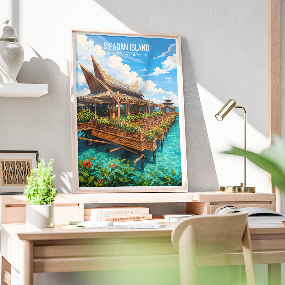 Sipadan Island - Malaysia - Travel Wall Art Deco Poster Print - Art Print - Travel Art Poster