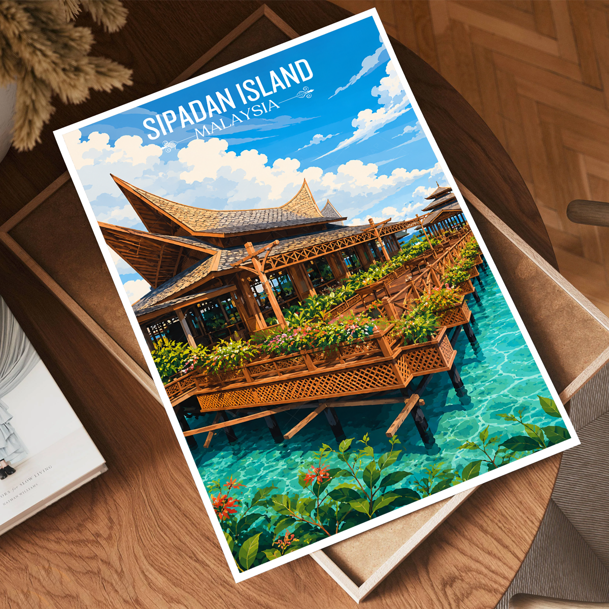 Sipadan Island - Malaysia - Travel Wall Art Deco Poster Print - Art Print - Travel Art Poster