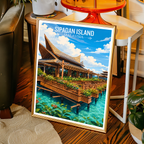 Sipadan Island - Malaysia - Travel Wall Art Deco Poster Print - Art Print - Travel Art Poster