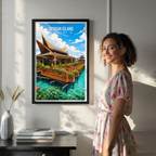 Sipadan Island - Malaysia - Travel Wall Art Deco Poster Print - Art Print - Travel Art Poster