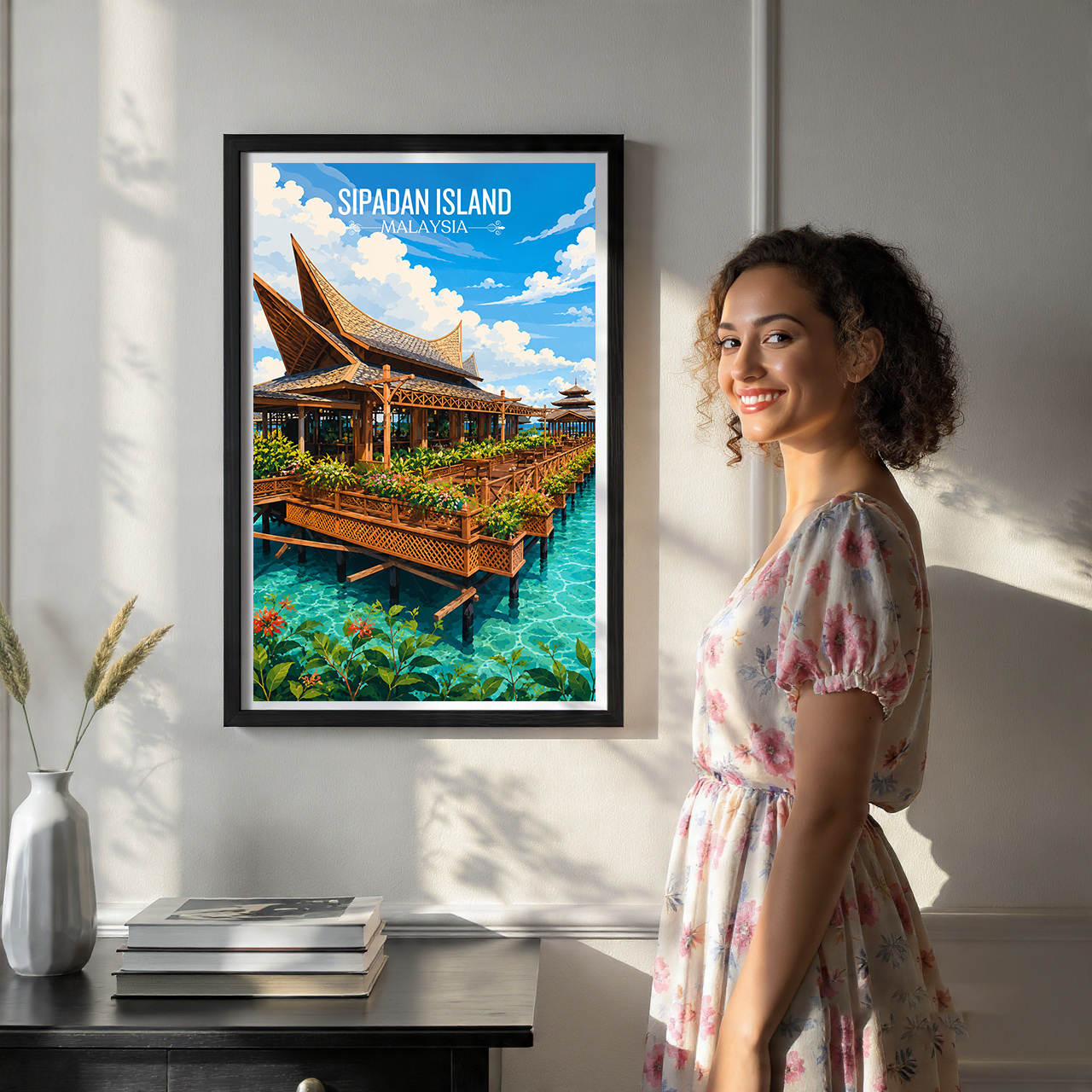 Sipadan Island - Malaysia - Travel Wall Art Deco Poster Print - Art Print - Travel Art Poster