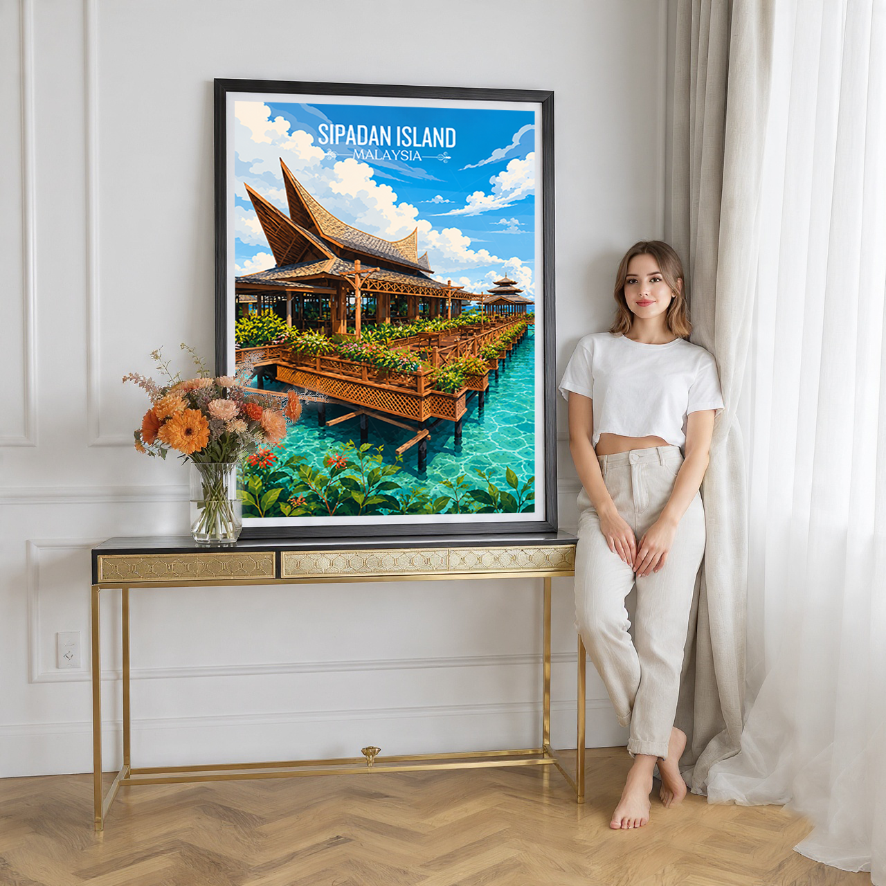 Sipadan Island - Malaysia - Travel Wall Art Deco Poster Print - Art Print - Travel Art Poster