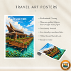 Sipadan Island - Malaysia - Travel Wall Art Deco Poster Print - Art Print - Travel Art Poster