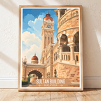 Sultan Palace - Malaysia - Travel Wall Art Deco Poster Print - Art Print - Travel Art Poster