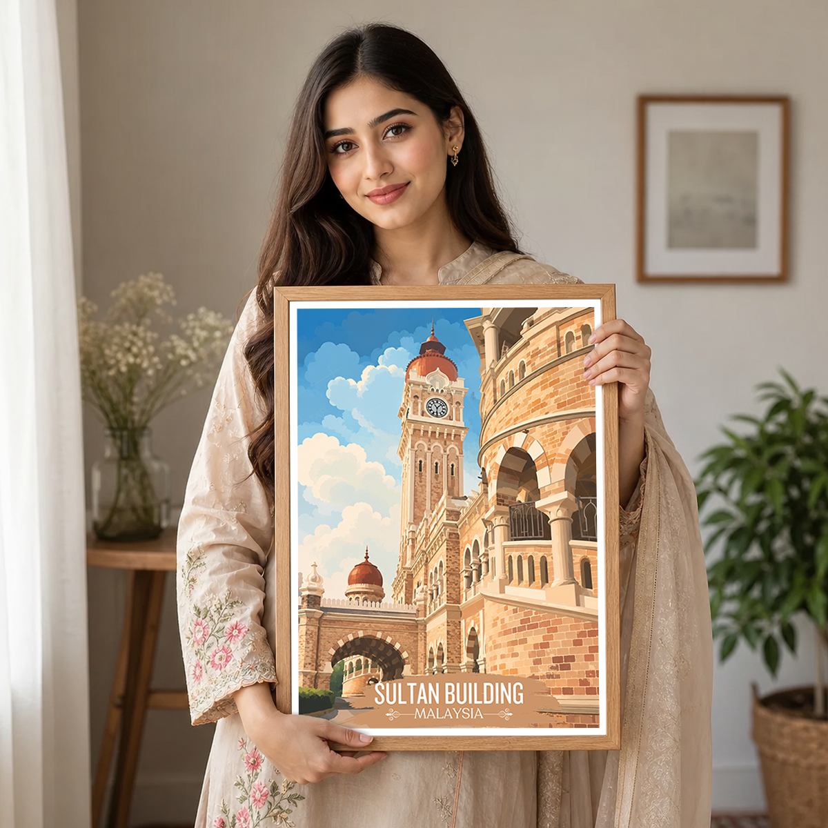 Sultan Palace - Malaysia - Travel Wall Art Deco Poster Print - Art Print - Travel Art Poster