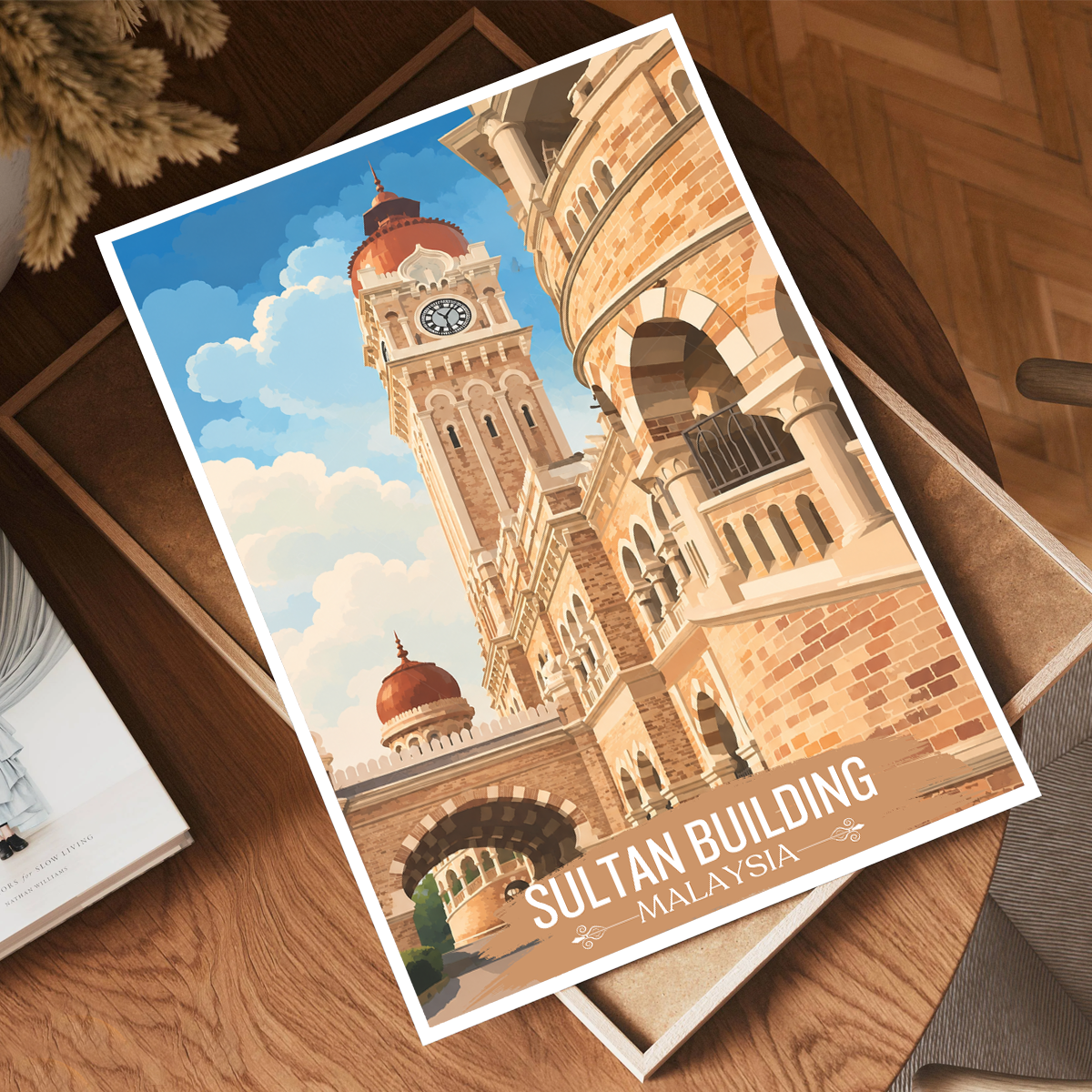 Sultan Palace - Malaysia - Travel Wall Art Deco Poster Print - Art Print - Travel Art Poster