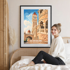 Sultan Palace - Malaysia - Travel Wall Art Deco Poster Print - Art Print - Travel Art Poster