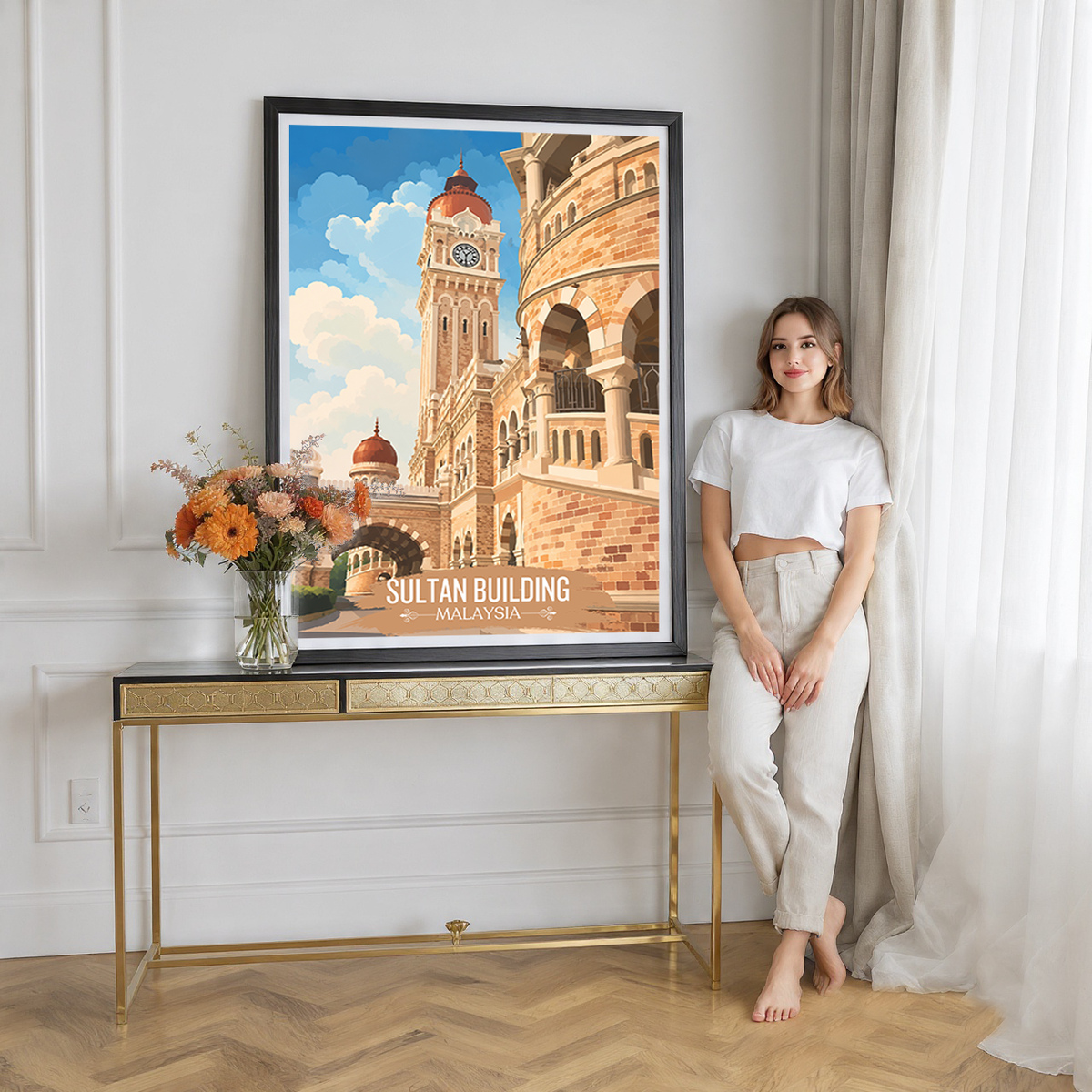 Sultan Palace - Malaysia - Travel Wall Art Deco Poster Print - Art Print - Travel Art Poster