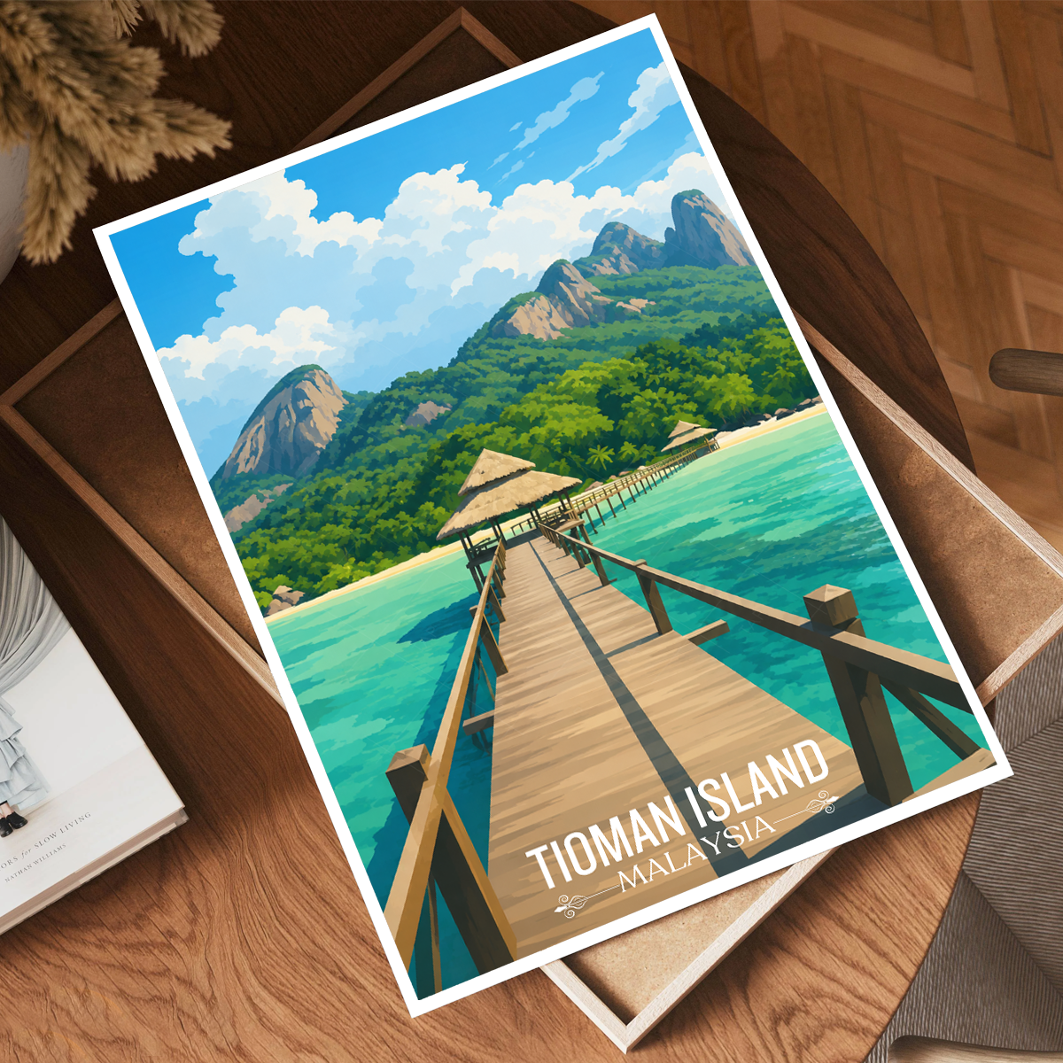 Tioman Island - Malaysia - Travel Wall Art Deco Poster Print - Art Print - Travel Art Poster