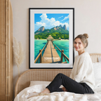 Tioman Island - Malaysia - Travel Wall Art Deco Poster Print - Art Print - Travel Art Poster