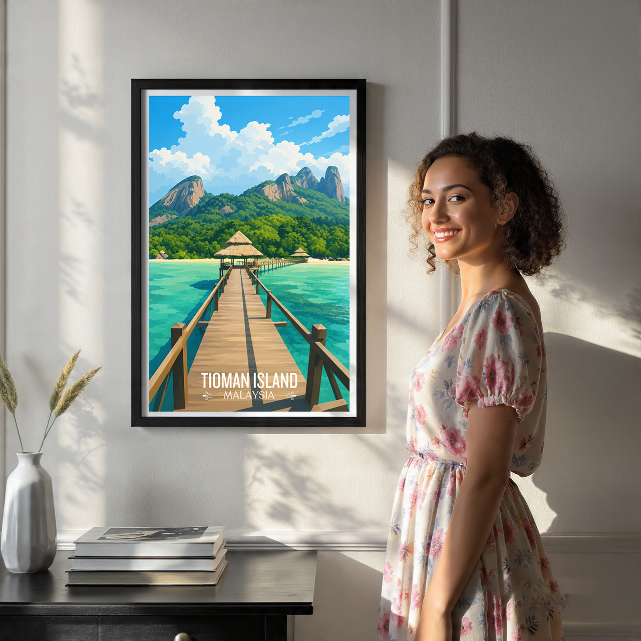 Tioman Island - Malaysia - Travel Wall Art Deco Poster Print - Art Print - Travel Art Poster