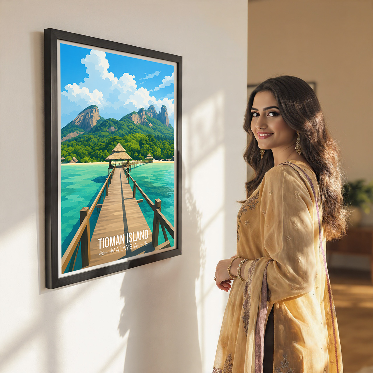 Tioman Island - Malaysia - Travel Wall Art Deco Poster Print - Art Print - Travel Art Poster