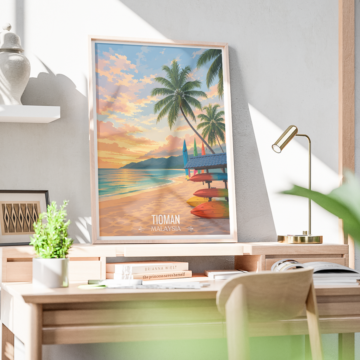 Tioman - Malaysia - Travel Wall Art Deco Poster Print - Art Print - Travel Art Poster