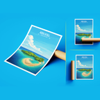 Addu Atoll - The Maldives - Travel Wall Art Resort Poster Print - Art Print - Travel Art Poster
