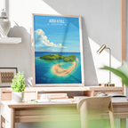 Addu Atoll - The Maldives - Travel Wall Art Resort Poster Print - Art Print - Travel Art Poster