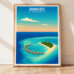 Banana Reef - The Maldives - Travel Wall Art Resort Poster Print - Art Print - Travel Art Poster