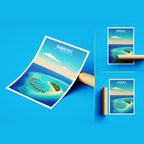 Banana Reef - The Maldives - Travel Wall Art Resort Poster Print - Art Print - Travel Art Poster