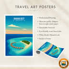 Banana Reef - The Maldives - Travel Wall Art Resort Poster Print - Art Print - Travel Art Poster
