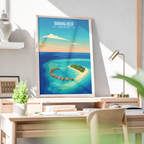 Banana Reef - The Maldives - Travel Wall Art Resort Poster Print - Art Print - Travel Art Poster
