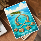 Baros Island - The Maldives - Travel Wall Art Resort Poster Print - Art Print - Travel Art Poster