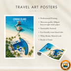 Conrad Island - The Maldives - Travel Wall Art Resort Poster Print - Art Print - Travel Art Poster