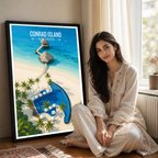 Conrad Island - The Maldives - Travel Wall Art Resort Poster Print - Art Print - Travel Art Poster
