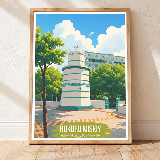 Hukuru Miskiy - The Maldives - Travel Wall Art Resort Poster Print - Art Print - Travel Art Poster