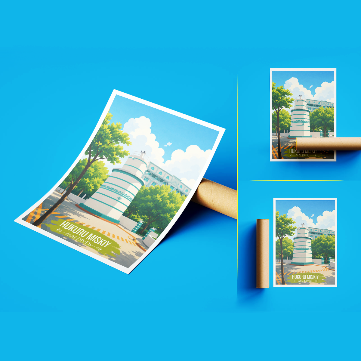 Hukuru Miskiy - The Maldives - Travel Wall Art Resort Poster Print - Art Print - Travel Art Poster