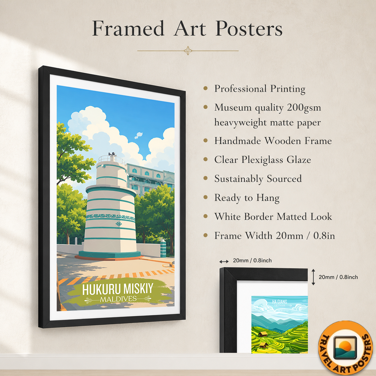 Hukuru Miskiy - The Maldives - Travel Wall Art Resort Poster Print - Art Print - Travel Art Poster